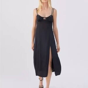 Urban Outfitters Black Chemise with Slit